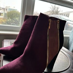 Elegant Burgundy Ankle Boots
